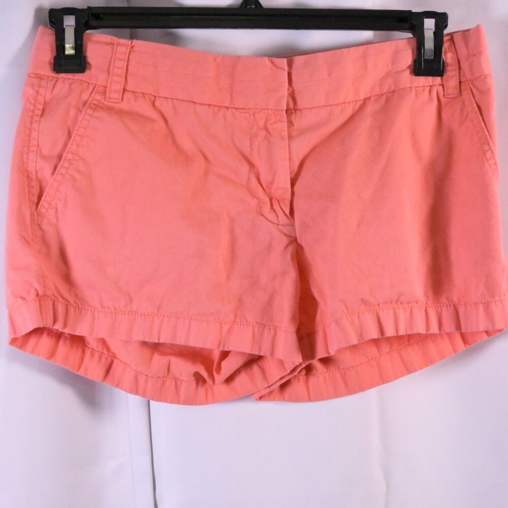 J.Crew Women's 8 Reddish Orange Broken-In Chino Shorts‎ Cotton 32x3